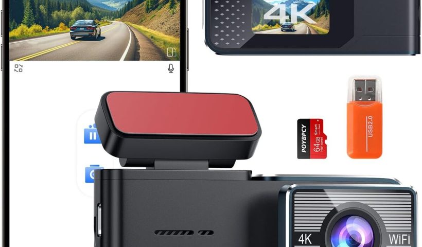 Test : dashcam 4K POYBPCY avec WiFi et vision nocturne