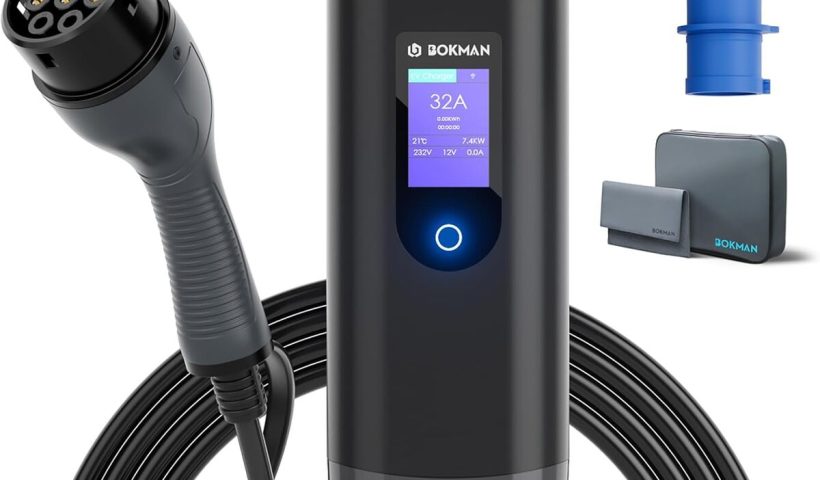 Test : bokman borne de recharge 7kW portable et ajustable