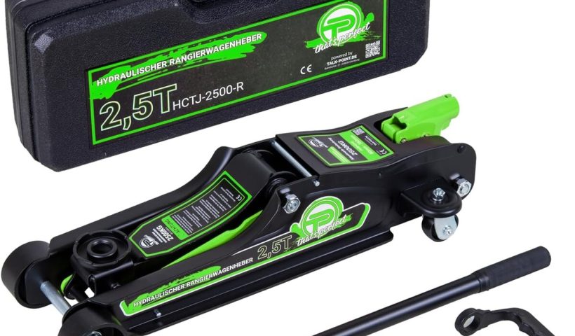 Test : cric hydraulique profil bas vert de 2, 5 tonnes