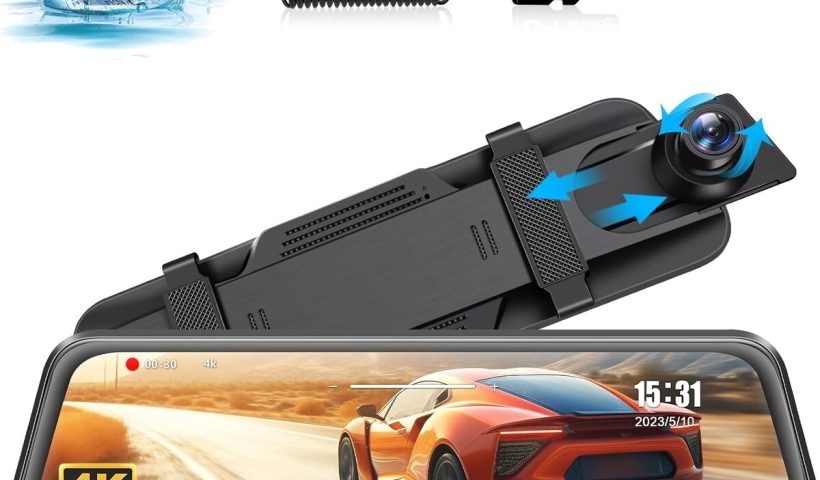 Test : dashcam rétroviseur 10" 4K par Dashcam Caméra