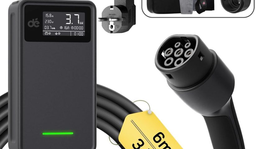 Test : chargeur voiture électrique dé 3, 7kW, câble type 2 compatible EV/PHEV