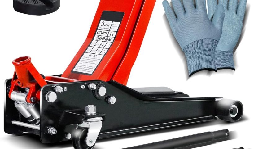 Test du cric hydraulique CCLIFE extra plat 3T : performance et praticité