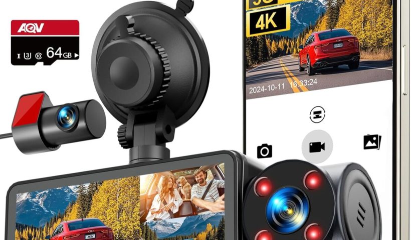 Test de la dashcam AQV : triple caméra 4K et vision nocturne