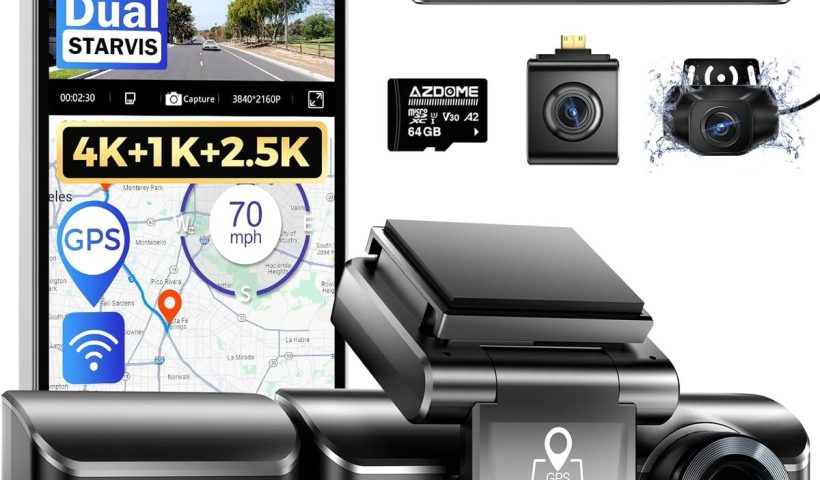 Test de la dashcam AZDOME 4K triple caméra : performance et sécurité
