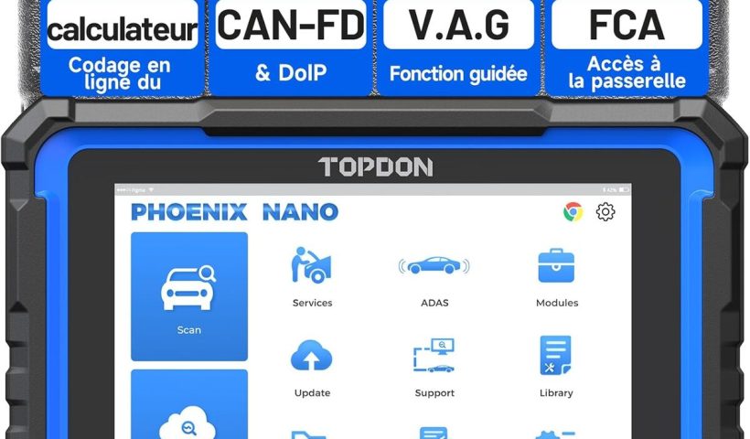 Test du diagnostic auto TOPDON Phoenix Nano : performance et innovation