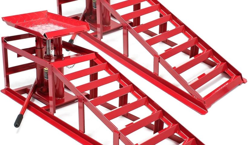 Test : rampe de voiture 2x avec cric hydraulique réglable 2025 kg