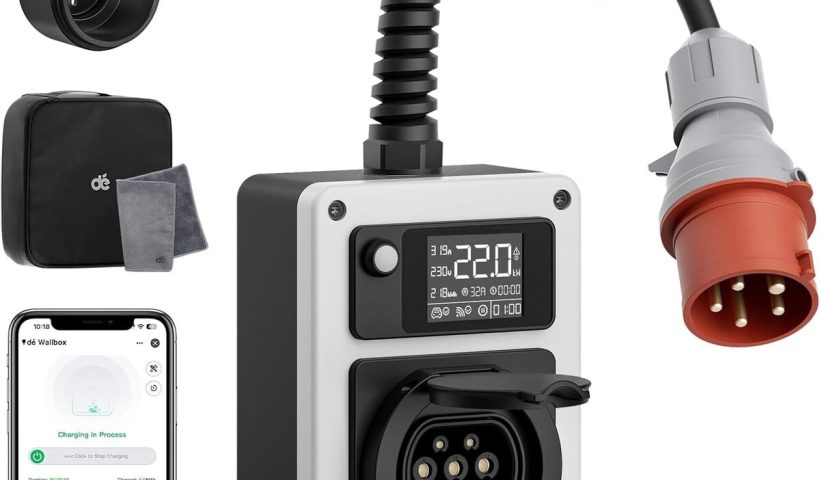 Test de la borne de recharge 22kW de dé pour véhicules électriques