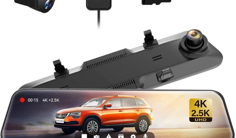 Test de la WOLFBOX G900 : caméra de rétroviseur 4K avec écran tactile et GPS