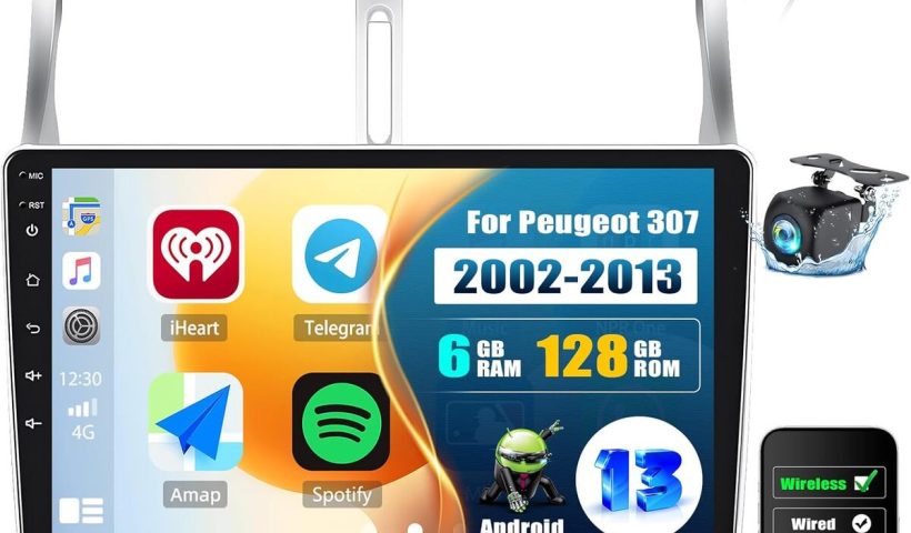 Test : autoradio Camecho Android 13 pour Peugeot 307 avec écran 9 pouces
