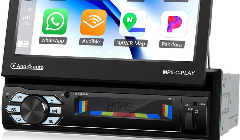 Test de l'autoradio rétractable 1 Din avec écran 7'' et CarPlay