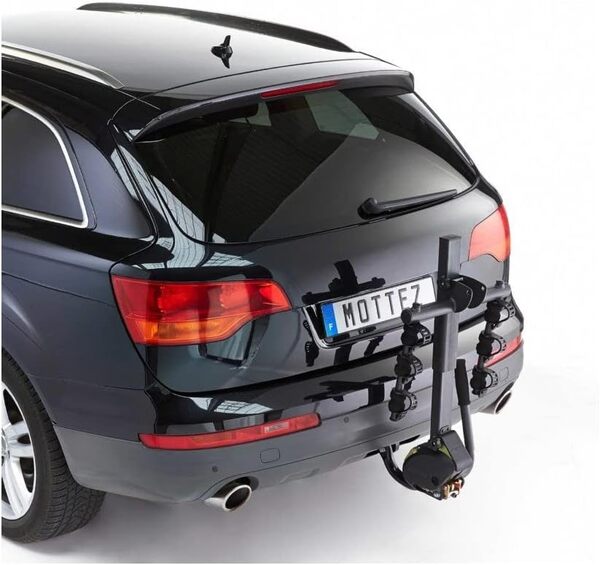 Mottez Porte-vélos rabattable 3 vélos Noir