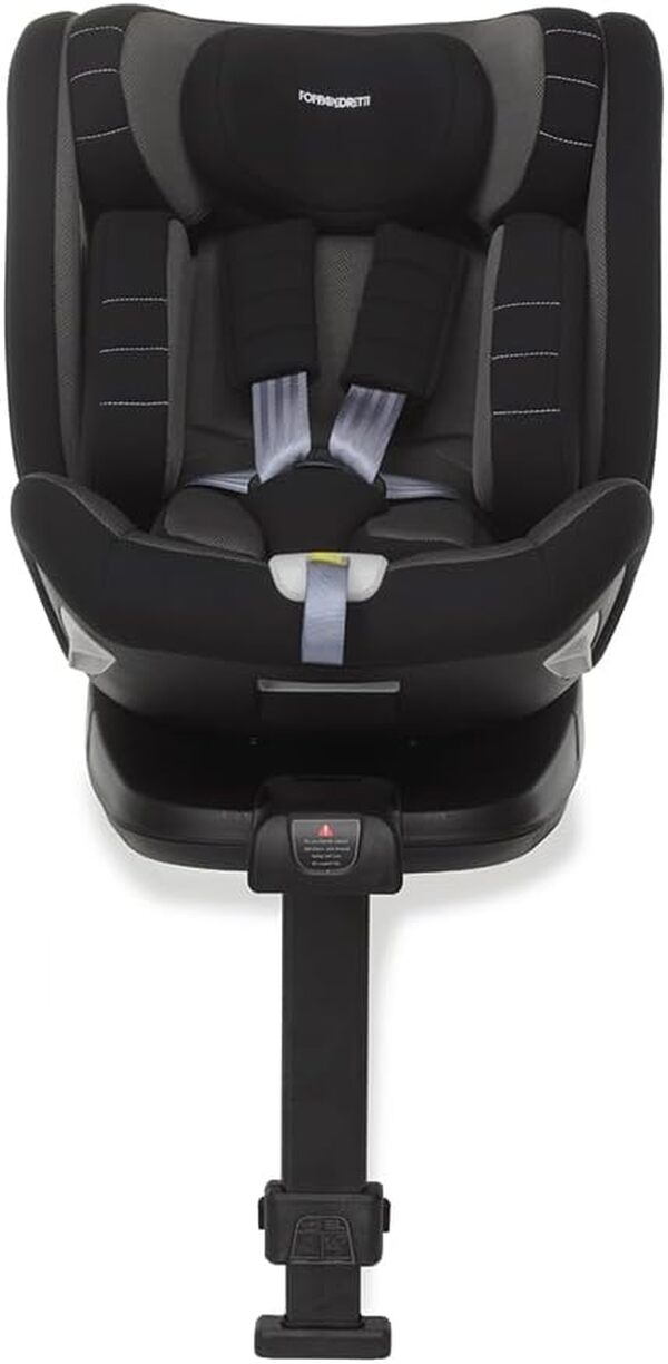 Foppapedretti Siège auto FP360 I-Size, siège pivotant à 360° pour enfant de 40 à 150 cm de hauteur, 0-12 ans, conforme ECE R129, fixation Dualfix (Isofix et non), Safe Body Protection, Noir