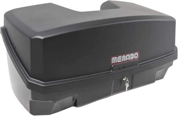 Menabo Race 3 Porte-vélos d’attelage pliable à 3 supports + Coffre à bagages Nekkar Noir