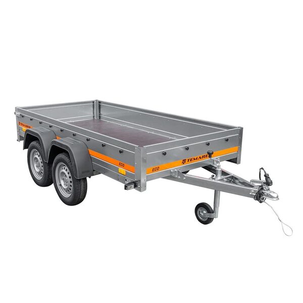 Tema Remorque bâchée Double essieu 263X125 cm ECO2612/2 Gris