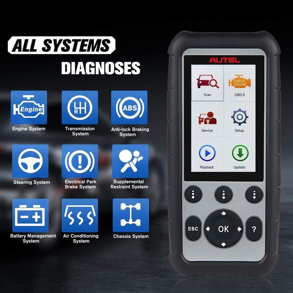 Autel MaxiDiag MD806 Pro Outils de Diagnostic Voiture OBD2 Scanner Lecteur de Code Tous Les Systèmes avec Réinitialisation de l'huile, EPB, SAS, DPF, BMS, et de Régulation, AutoScan
