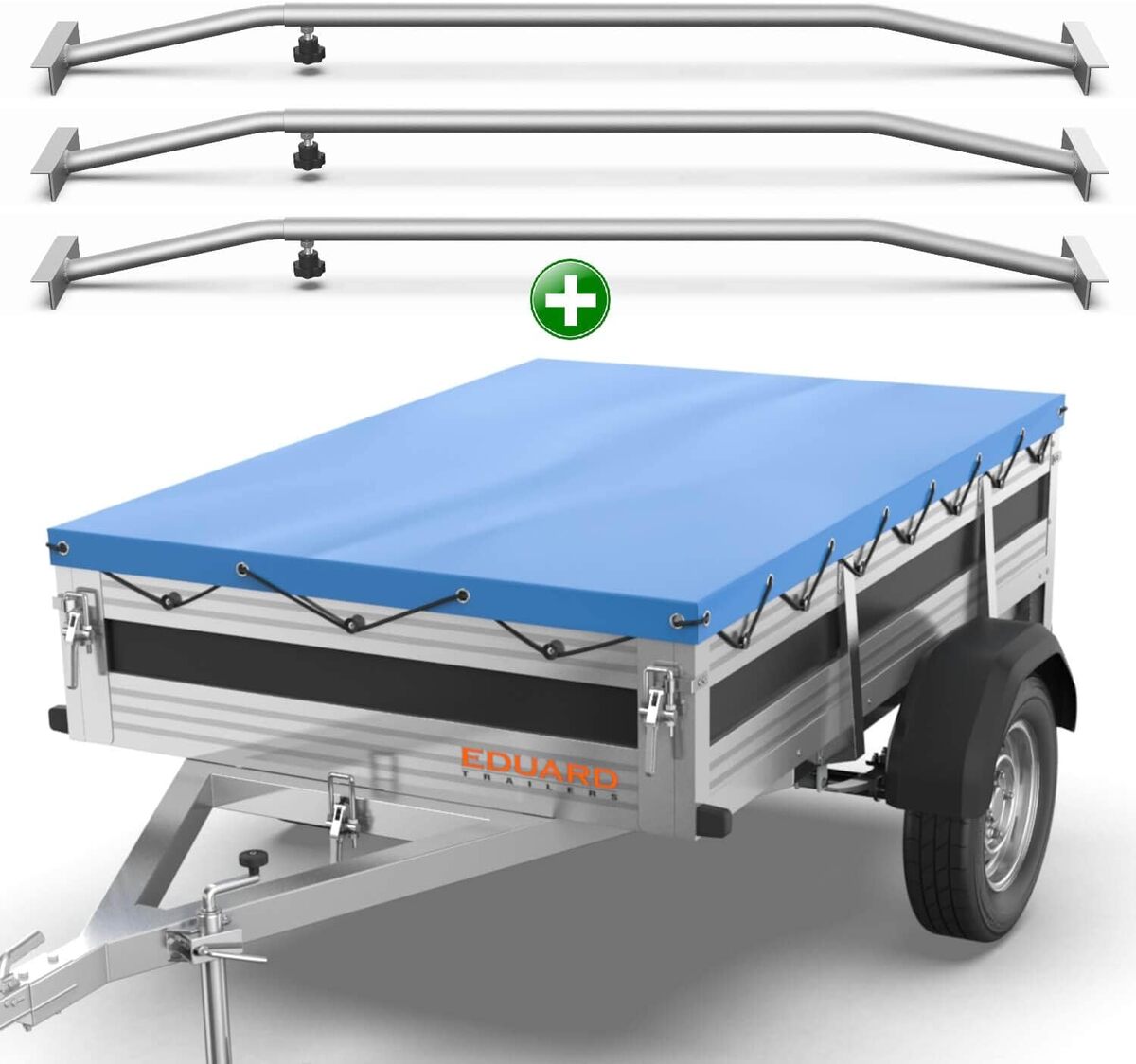 Test de la bâche pour remorque Tarpofix® et ses arceaux réglables