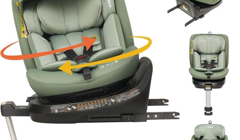 Test du siège auto Jovikids ISOFIX 360 pivotant 40-150cm vert