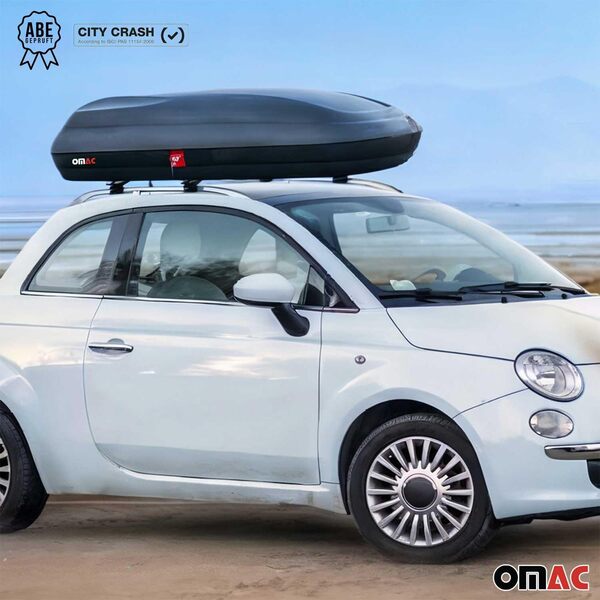 OMAC Coffre de Toit en Fibre de Carbone texturée homologué ABE (320 litres)