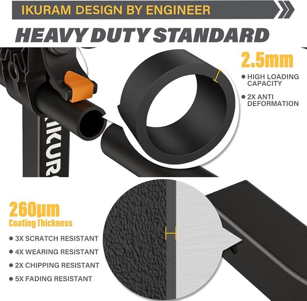 IKURAM R Porte-vélos Pliable pour 4 vélos - pour Voitures, camions, SUV et Mini-fourgonnettes - avec récepteur d'attelage de 5,1 cm