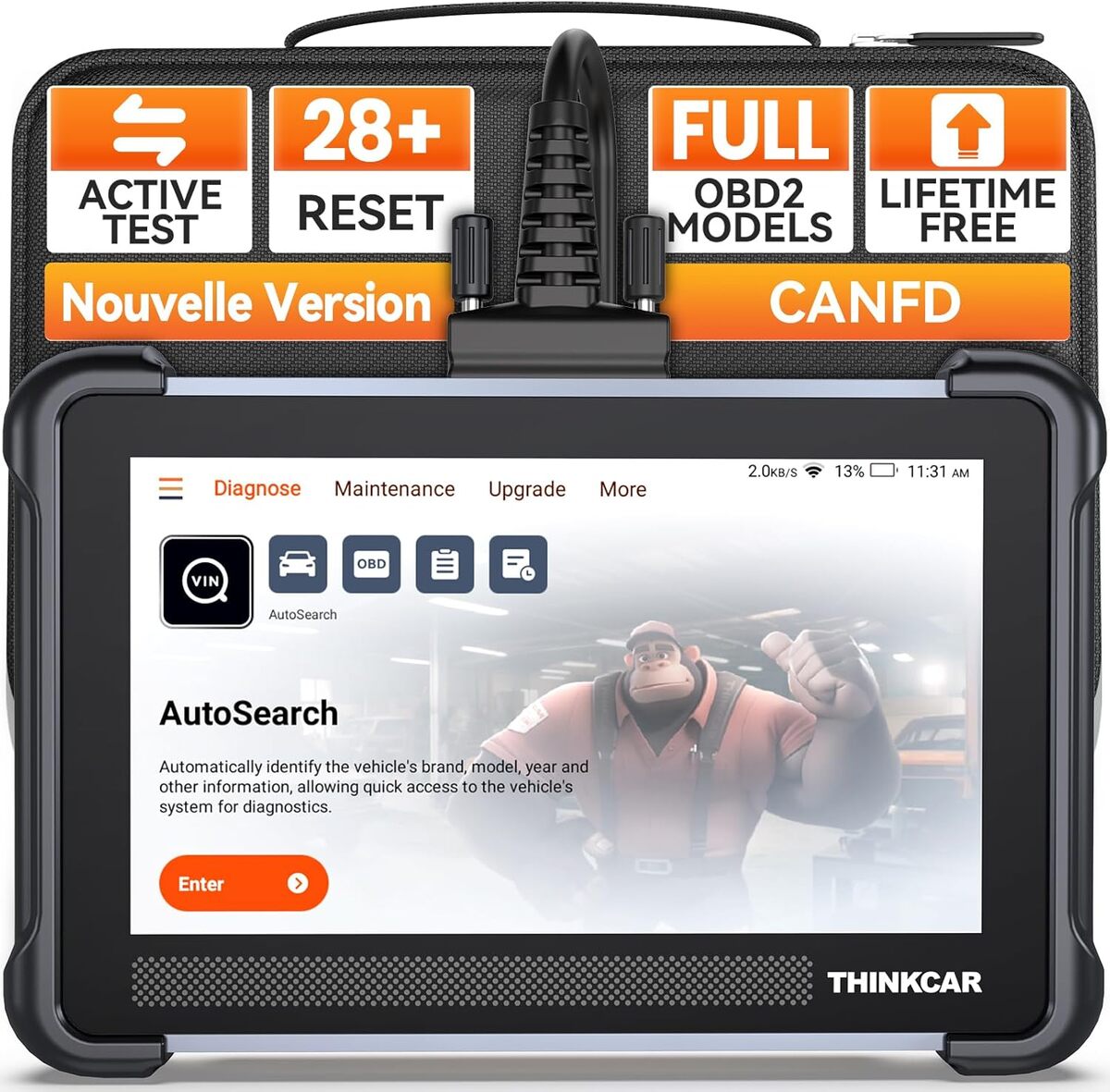 Test de la valise diagnostic auto THINKCAR ThinkScan 672