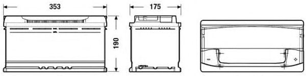 EXIDE Premium EA1000 Batterie de Voiture 100Ah 900A