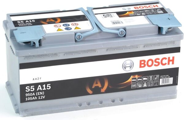 Bosch S5A15 - Batterie Auto - 105A/h - 950A - Technologie AGM - adaptée aux Véhicules avec Start/Stop