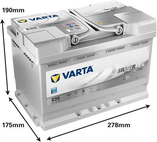 Varta AGM 70 Ah 760A (EN) E39