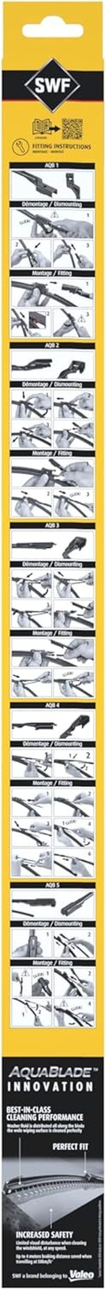 1 Balai d'essuie-glace SWF 119108 ORIGINAL VISIOFLEX AQUABLADE convient à VOLVO