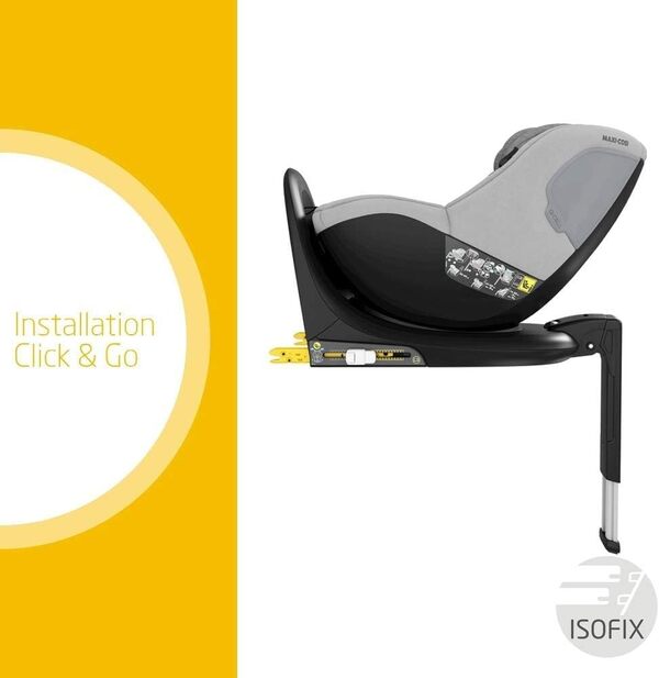 Maxi-Cosi Mica Siège-Auto Pivotant 360°, ISOFIX, de la Naissance jusqu'a 4 ans environ, Authentic Grey