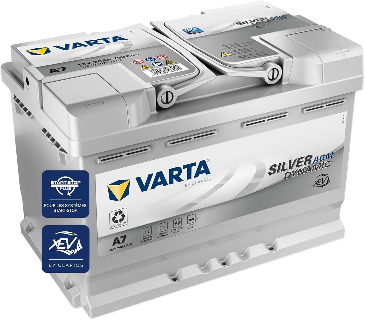 Test: batterie XEV Varta Silver Dynamic 70Ah 760A