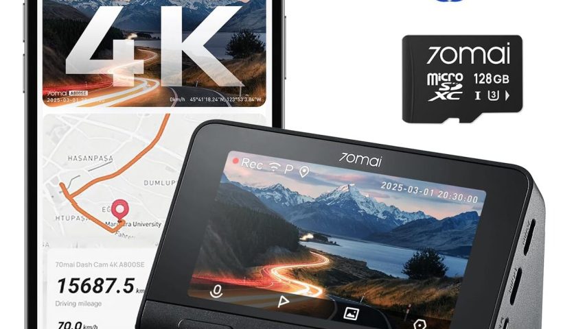 Test de la 70mai Dash Cam 4k A800SE : performance et sécurité en voiture