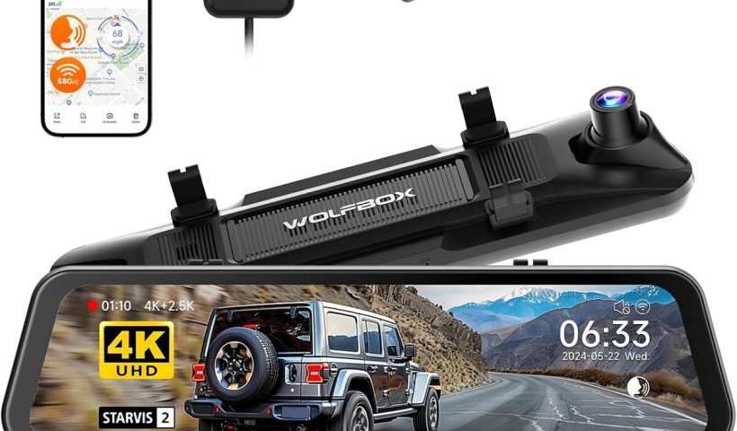 Test de la dashcam Wolfbox G900 Pro 12" avec GPS et 4K