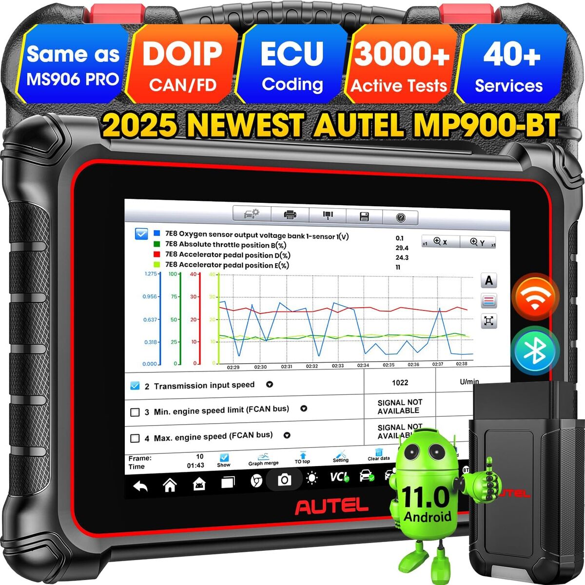 Test de la valise diagnostic auto Autel MaxiPRO MP900BT : analyse VIN et plus de 40 services