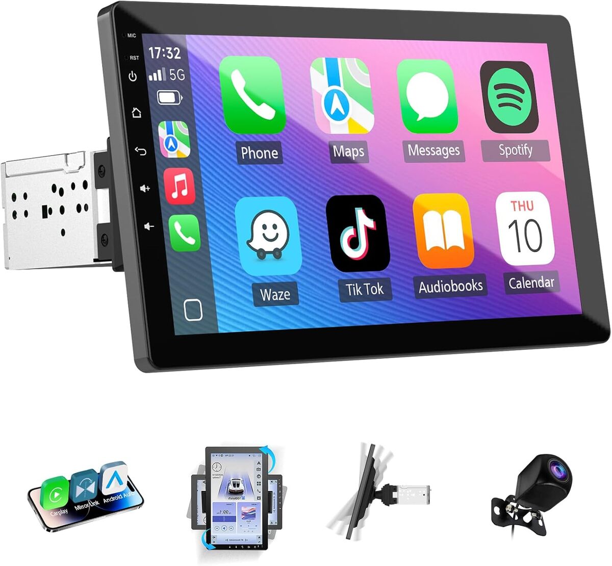 Test de l'autoradio Haudio Bluetooth 1 DIN avec écran rotatif 10, 1 pouces