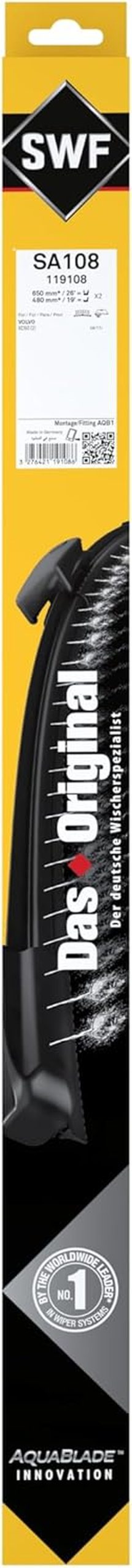 Test du balai d'essuie-glace SWF Original Visioflex 119108 pour Volvo
