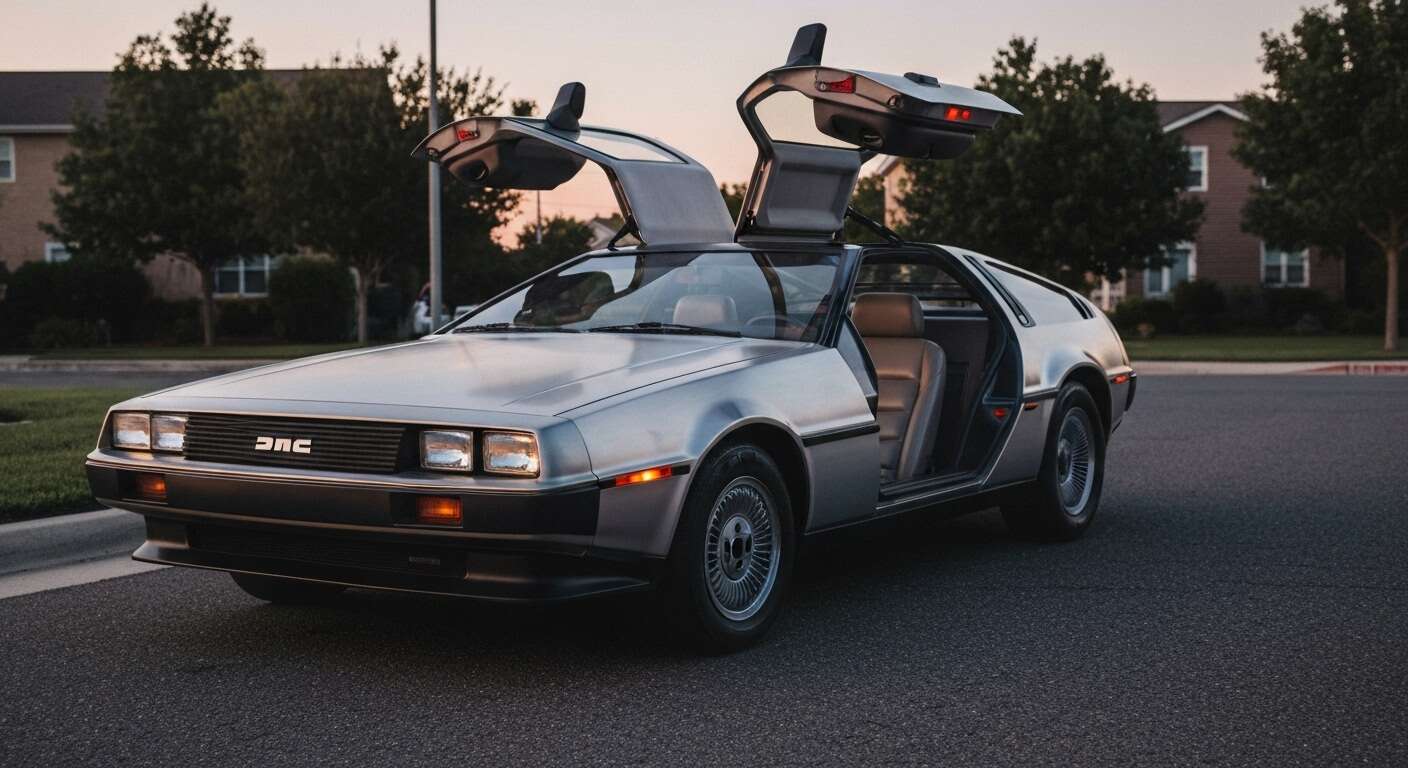 La delorean dmc-12 dans retour vers le futur