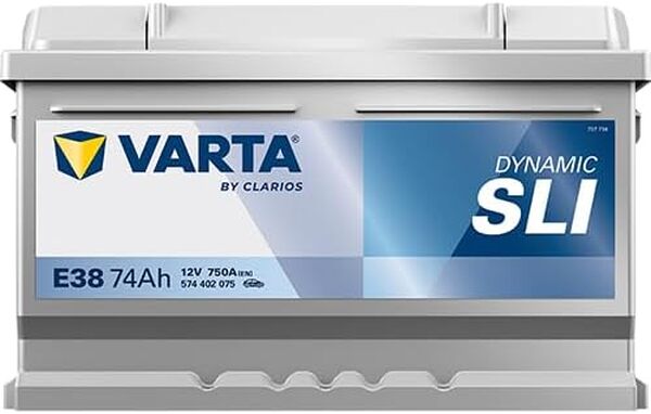 Varta Silver Dynamic E38 Batterie Voitures, 12 V 74Ah 750 Amps (En)