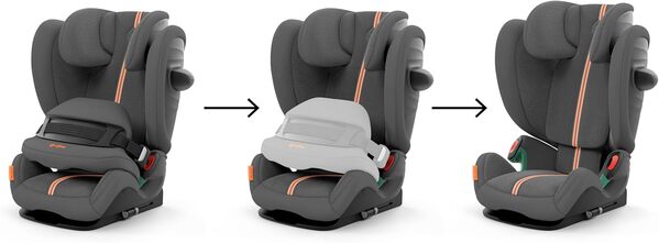 CYBEX Gold Siège Auto Pallas G i-Size Plus, de 15 Mois à 12 ans env. (76 - 150 cm), de 9 à 50 Kg env., Lava Grey