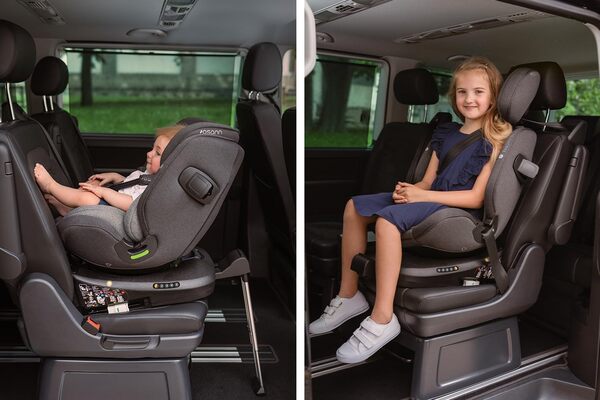 OSANN - ENO360 SL iSize - Siège auto pour enfants, Isofix - Accessoires auto bébé - Chaise haute de voiture réglable idéale pour bébé et bébé - Noir