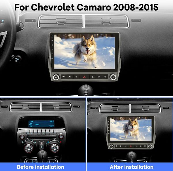 EKAT [2G+64G] Autoradio pour Chevrolet Camaro 2008-2015, Android Chevy Camaro stéréo avec écran tactile 9