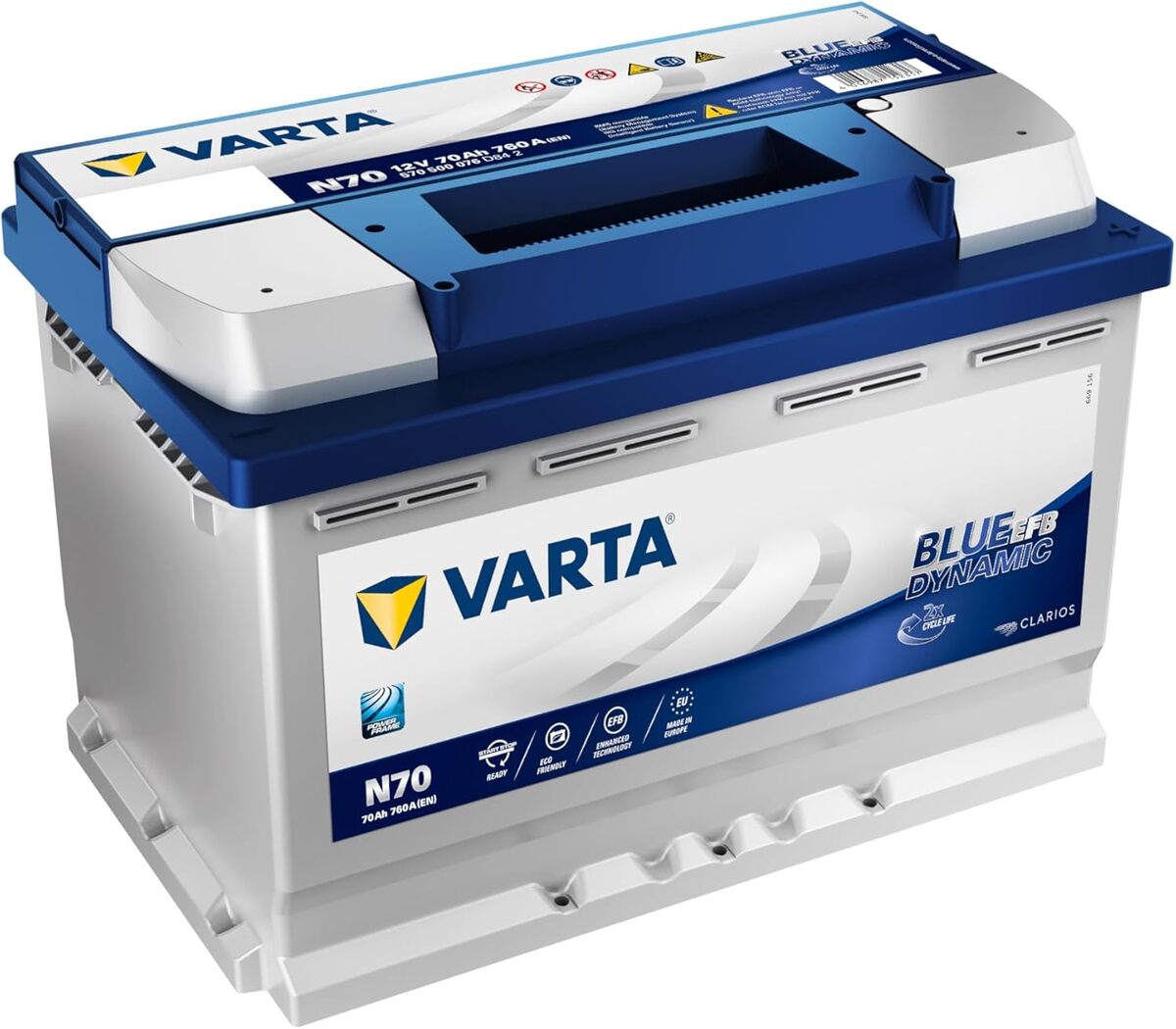 Test de la batterie Varta Blue Dynamic EFB N70, 70 Ah 760 A