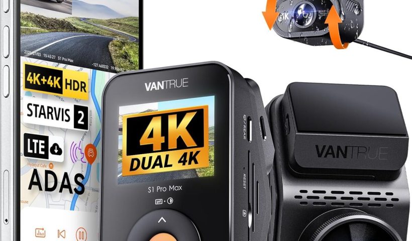 Test de la dashcam Vantrue S1 Pro Max 4K avec caméra 360°