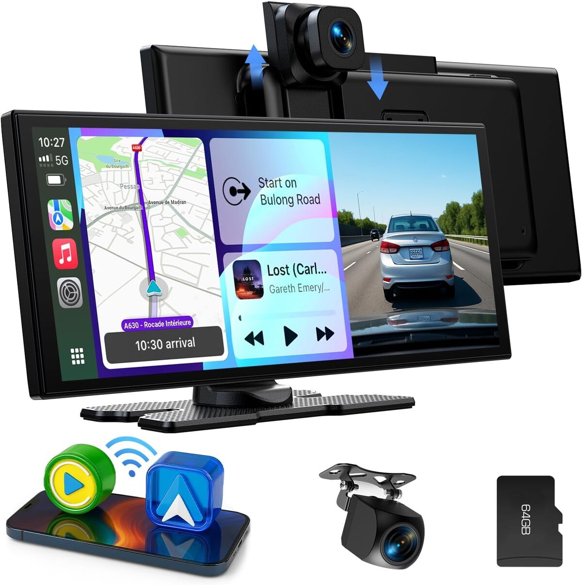 Test : écran CarPlay LAMTTO 10, 25" avec dashcam et GPS