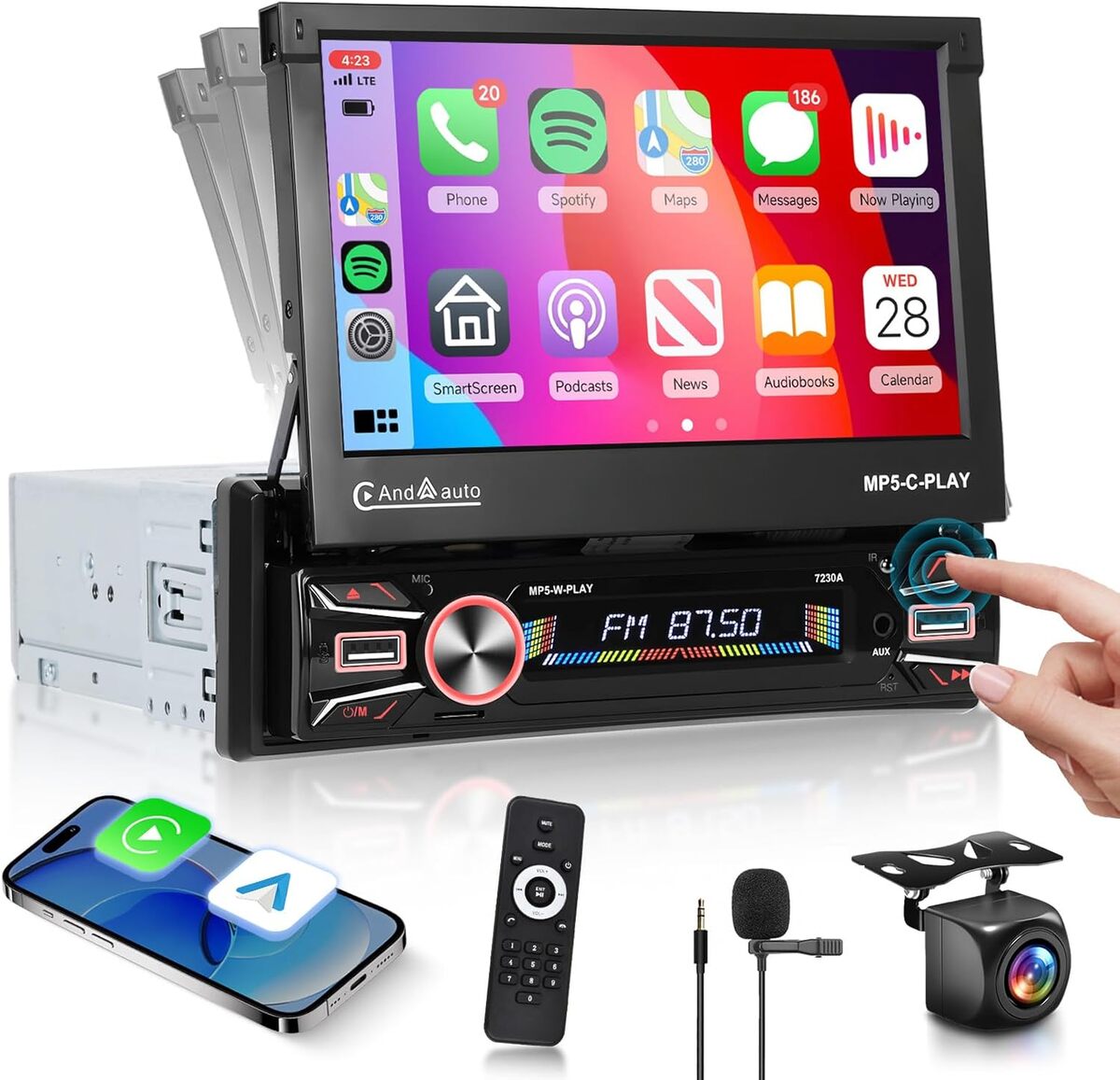 Test Hodozzy autoradio Android 1 Din avec écran rétractable 7 pouces