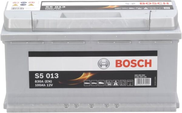 Bosch S5 013 Batterie Auto 100 A/h - 830 A - Batterie 12 V, Plomb-acide pour Véhicules sans Système Start/Stop et Exigeants en Énergie, (-) (+), 353 x 175 x 190 mm