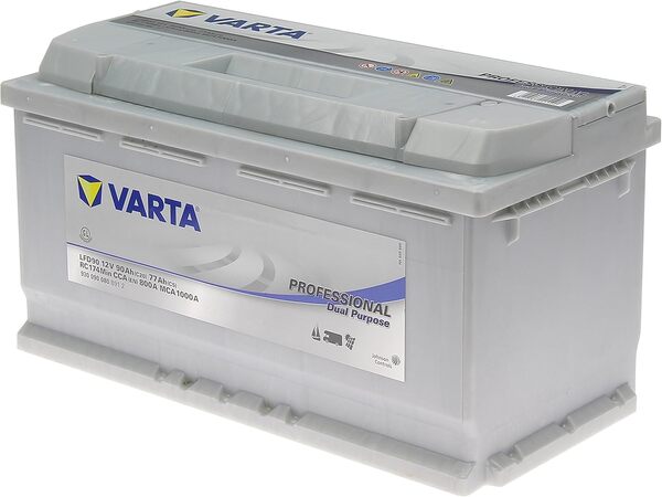 Varta Professionnal Decharge Lente Lfd90 Batterie Bateaux, Camping-Cars, Loisirs, 12 V 90Ah 800 Amps (En)