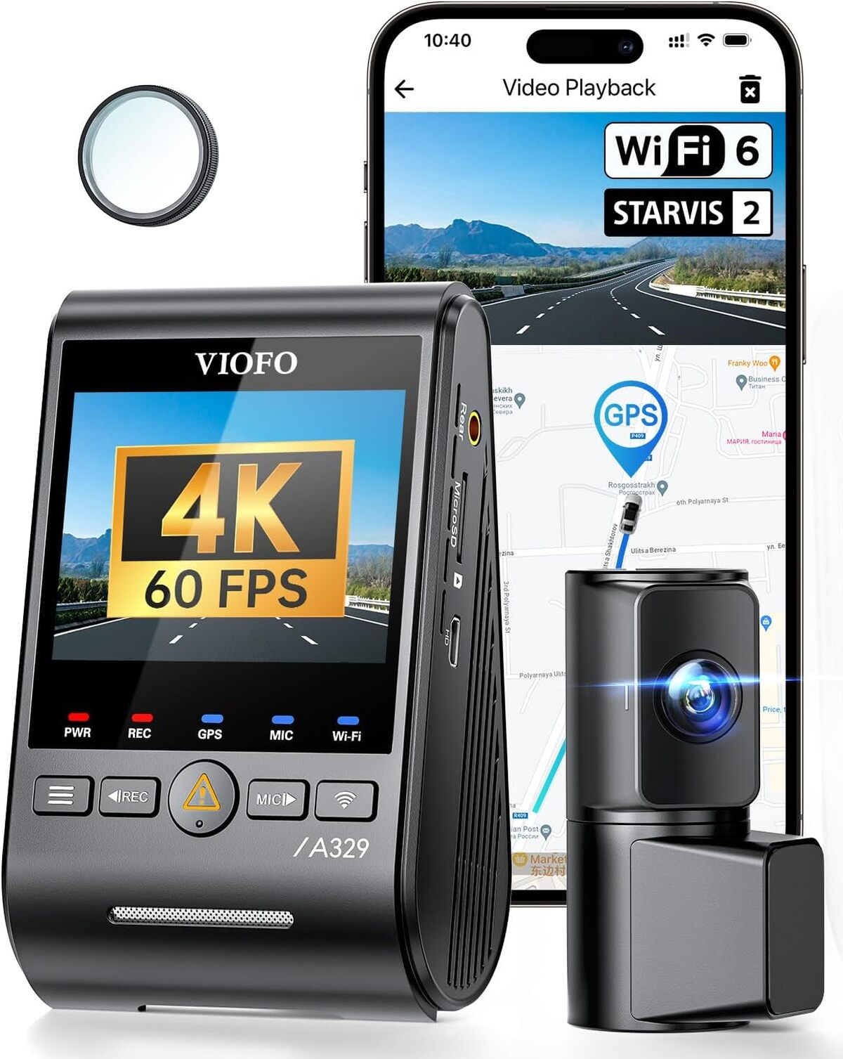 Test : caméra de voiture VIOFO A329 4K bi-capteur avec wi-fi 6 et mode stationnement