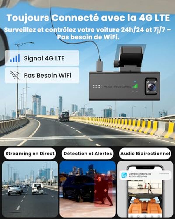 Test complet de la dashcam Veralyxa 4G : vision grand angle, audio performant et caractéristiques innovantes pour une conduite sécurisée