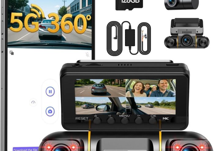 Test de la dashcam Volam 360° avec vision nocturne et wifi