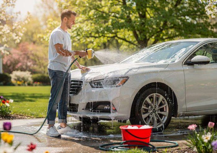 Laver sa voiture : préparez-la pour le printemps !